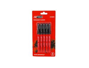 AWTOOLS MARKERY PERMANENTNE CIENKIE CZARNE 5szt.