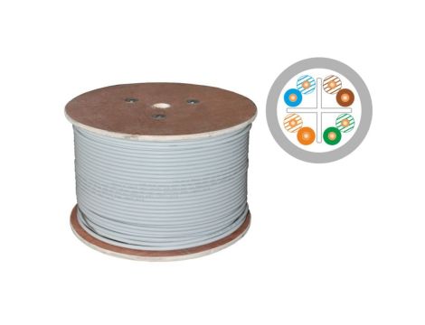 Kabel teleinformatyczny U/UTP kat.6 LSOH Dca szary ALANTEC /500m/