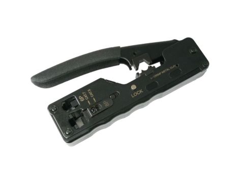 Zaciskarka 8P/6P/4P (RJ45/RJ12/RJ11) do wtyków przelotowych typu EZ oraz na gruby drut NI041