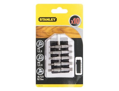 STANLEY ZESTAW KOŃCÓWEK   9el. + UCHWYT