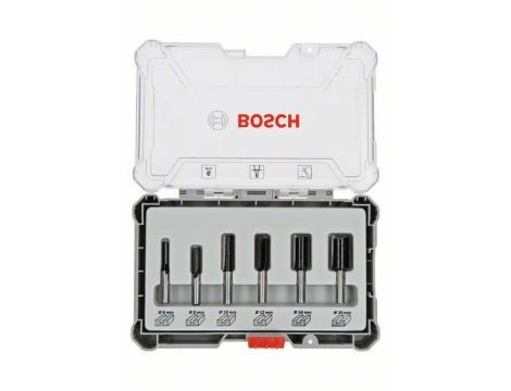 BOSCH ZESTAW FREZÓW PROSTYCH 6szt. UCHWYT 8mm 2607017466