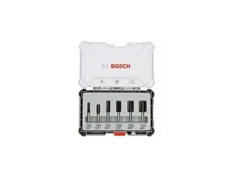 BOSCH ZESTAW FREZÓW PROSTYCH 6szt. UCHWYT 1/4 2607017467