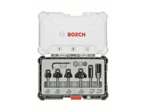 BOSCH ZESTAW FREZÓW 6szt. UCHWYT 6mm TRIM & EDGING 2607017468
