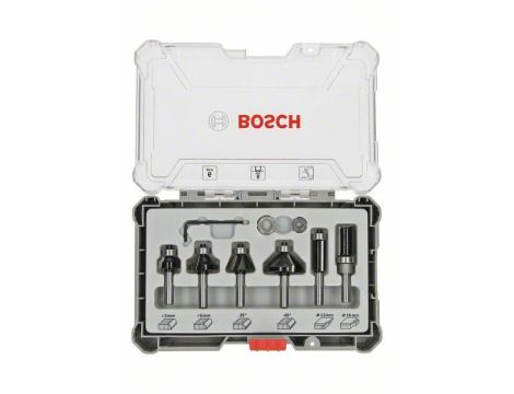 BOSCH ZESTAW FREZÓW 6szt. UCHWYT 8mm TRIM & EDGING 2607017469