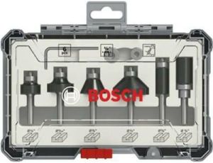 BOSCH ZESTAW FREZÓW PROSTYCH 6szt. UCHWYT 1/4 TRIM & ENDING 2607017470