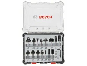 BOSCH ZESTAW FREZÓW 15szt. UCHWYT 8mm 2607017472