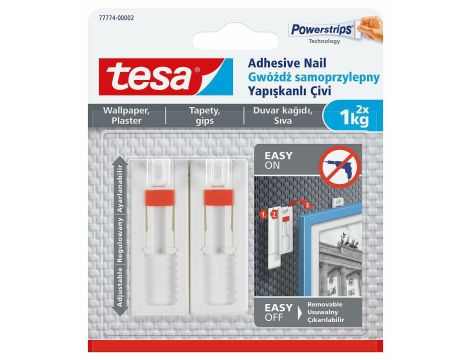 TESA GWÓŹDŹ SAMOPRZYLEPNY DO TAPET 1KG /REGULOWANY