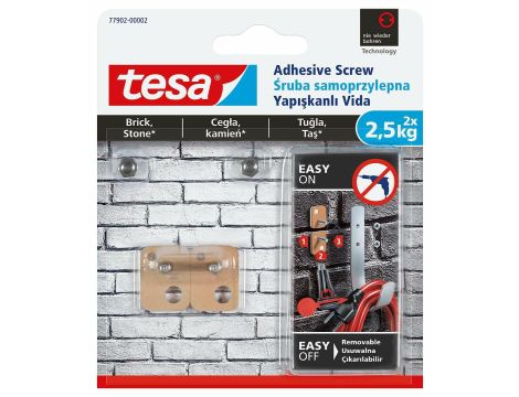 TESA ŚRUBA SAMOPRZYLEPNA NA ZEWNĄTRZ 2,5KG /KWADRAT