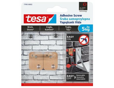 TESA ŚRUBA SAMOPRZYLEPNA NA ZEWNĄTRZ 5KG /KWADRAT