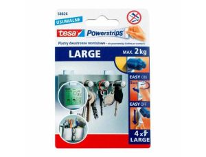 TESA PLASTRY POWERSTRIPS LARGE 4szt./BIAŁE
