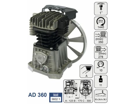 ADLER POMPA DO KOMPRESORA AD-360