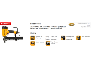 BOSTITCH ZSZYWACZ PNEUMATYCZNY 25-50mm S5