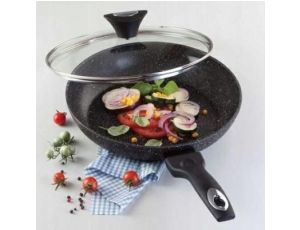 TIROSS PATELNIA MARMUR Z POKRYWKĄ 28cm TS-1256P