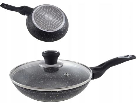 TIROSS PATELNIA MARMUR Z POKRYWKĄ 28cm TS-1256P - 2