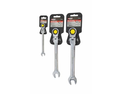 AWTOOLS KLUCZ PŁASKO-OCZKOWY Z GRZECHOTKĄ PRZEGUBOWY 19mm - 2