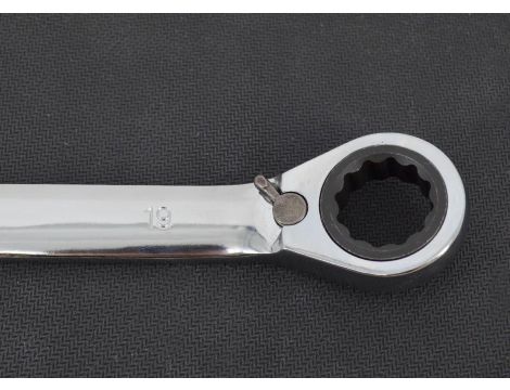 AWTOOLS KLUCZE PŁASKO-OCZKOWE Z GRZECHOTKĄ KOMPLET 6 szt. 8-19mm Z PRZEŁĄCZNIKIEM - 3