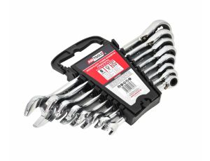 AWTOOLS KLUCZE PŁASKO-OCZKOWE Z GRZECHOTKĄ KOMPLET 8 szt. 8-22mmZ PRZEŁĄCZNIKIEM - image 2
