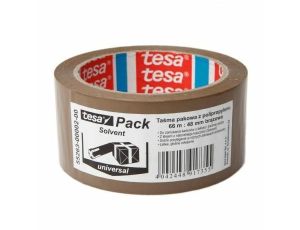 Taśma pakowa SOLVENT 66m:48mm, brązowa