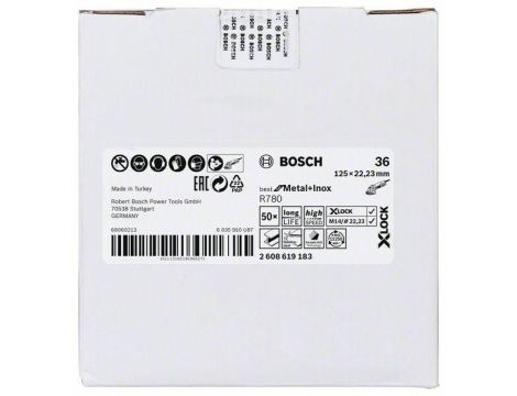 BOSCH FIBRA KRĄŻEK X-LOCK INOX/METAL 125 gr. 60 2608619183 - 2