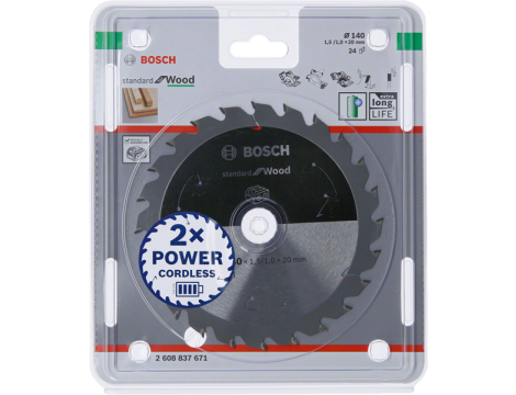 BOSCH PIŁA STANDARD WOOD ACCU 140x20x24z 2608837671