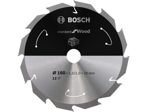 BOSCH PIŁA STANDARD WOOD ACCU 160x20x12z 2608837675 - 2