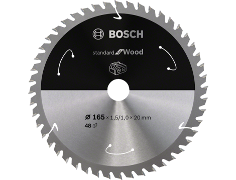 BOSCH PIŁA STANDARD WOOD ACCU 165x20x48z 2608837687 - 2