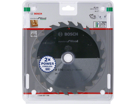 BOSCH PIŁA STANDARD WOOD ACCU 190x30x24z 2608837708