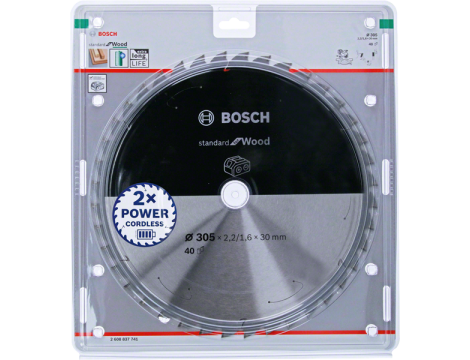 BOSCH PIŁA STANDARD WOOD ACCU 305x30x40z 2608837741