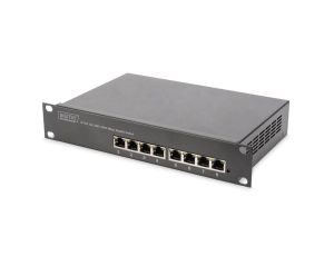 Switch Etherne 8 x Gigabit ethernet rack 10 cali czarny DN-80114