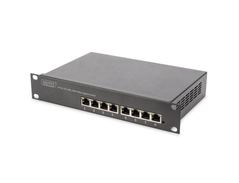 Switch Etherne 8 x Gigabit ethernet rack 10 cali czarny DN-80114