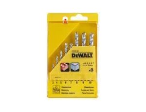 DEWALT WIERTŁO DO MURU KPL.  8cz. PUDEŁKO