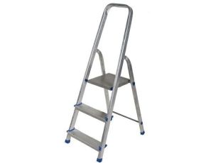 AWTOOLS DRABINA ALUMINIOWA 150kg 3 STOPNIE WOLNOSTOJĄCA