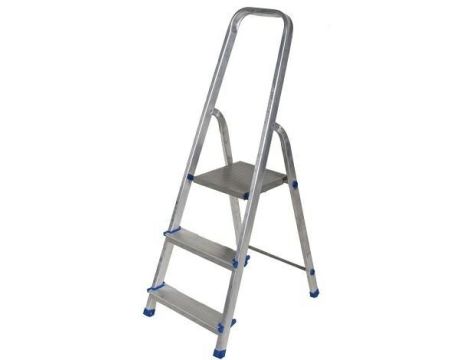 AWTOOLS DRABINA ALUMINIOWA 150kg 3 STOPNIE WOLNOSTOJĄCA