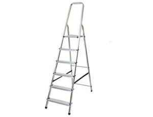 AWTOOLS DRABINA ALUMINIOWA 150kg 6 STOPNI WOLNOSTOJĄCA