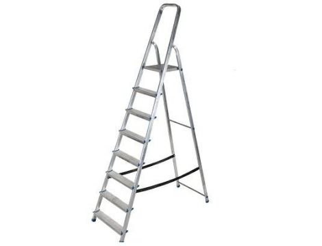 AWTOOLS DRABINA ALUMINIOWA 150kg 8 STOPNI WOLNOSTOJĄCA