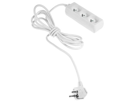 AWTOOLS PRZEDŁUŻACZ DOMOWY BIAŁY 3 - GNIAZDA 1,5m Z UZIEMIENIEM - 3