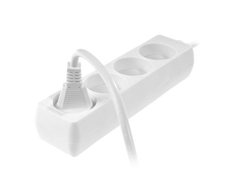 AWTOOLS PRZEDŁUŻACZ DOMOWY BIAŁY BEZ UZIEMIENIA 4 - GNIAZDA 3,0m