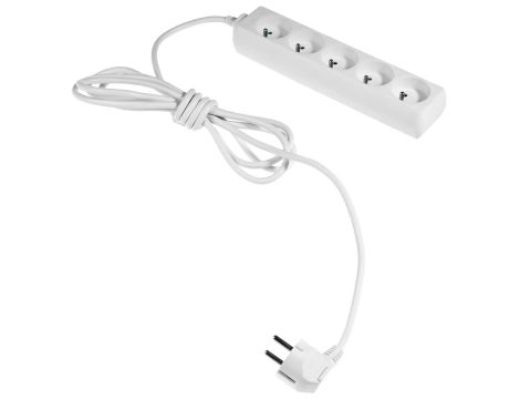AWTOOLS PRZEDŁUŻACZ DOMOWY BIAŁY 5 - GNIAZD 1,5m Z UZIEMIENIEM - 3