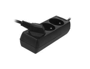 AWTOOLS PRZEDŁUŻACZ DOMOWY CZARNY 3 - GNIAZDA 5,0m Z UZIEMIENIEM