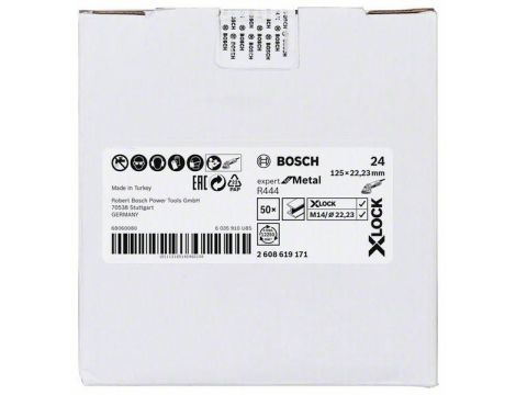 BOSCH FIBRA KRĄŻEK METAL 125 gr. 24 R444 X-LOCK 2608619171 - 2