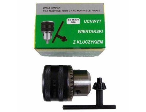 GŁÓWKA DO WIERTARKI 16mm B16 KLUCZYK / SILVER