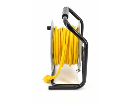 AWTOOLS PRZEDŁUŻACZ BĘBEN METALOWY ŻÓŁTY HEAVY DUTY 40m 3x2,5 mm 16A / 3680W / IP44 NEOPREN - 3