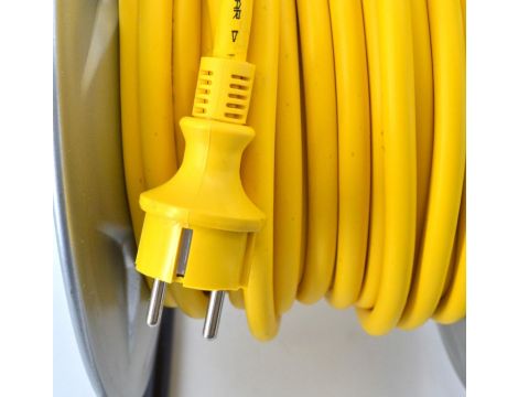 AWTOOLS PRZEDŁUŻACZ BĘBEN METALOWY ŻÓŁTY HEAVY DUTY 40m 3x2,5 mm 16A / 3680W / IP44 NEOPREN - 4