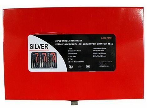 ZESTAW DO NAPRAWY GWINTÓW 88el./SILVER - 2