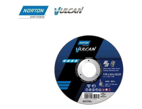 NORTON TARCZA VULCAN DO METALU 125 x 3.0 x 22.2mm-T41 A30S