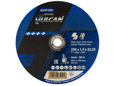 NORTON TARCZA VULCAN DO METALU 230x1.9x22.23-T41 A46S