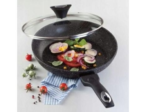 TIROSS PATELNIA MARMUR Z POKRYWKĄ 26cm TS-1255P