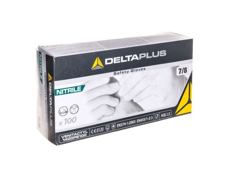 Rękawice nitrylowe pudrowane niebieskie, rozmiar 7/8 V1400PB10007 /100szt./