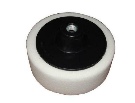 DYSK 125mm POLERSKI GĄBKA BIAŁA M14 TWARDA/SILVER