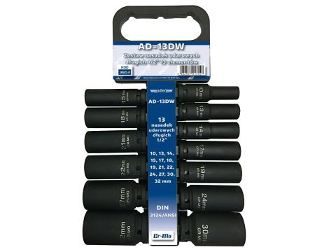 ADLER NASADKI UDAROWE 13szt.DŁ. /ADLER 10-32mm /WIESZAK AD-13DW